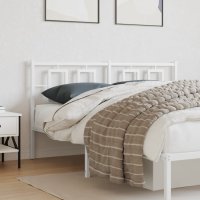 vidaXL Kopfteil Metall Weiß 160 cm