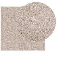 vidaXL Shaggy-Teppich PAMPLONA Hochflor Modern Beige 120x120 cm