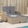 vidaXL Gartensofa mit Kissen 2-Sitzer Beige Poly Rattan