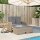 vidaXL Gartensofa mit Kissen 2-Sitzer Beige Poly Rattan