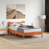 vidaXL Kopfteil Wachsbraun 120 cm Massivholz Kiefer