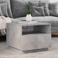 vidaXL Couchtisch mit LED-Leuchten Betongrau 50x49x40 cm