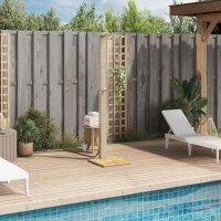 vidaXL Gartendusche Beige 50x55x224 cm Poly Rattan und Akazienholz