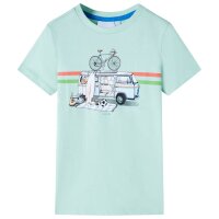 Kinder-T-Shirt Helles Minzgrün 116