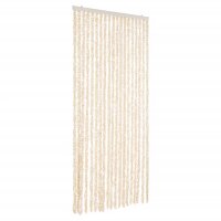 vidaXL Fliegenvorhang Beige und Wei&szlig; 56x185 cm Chenille