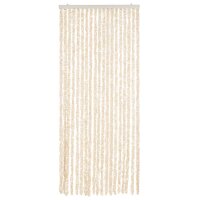 vidaXL Fliegenvorhang Beige und Wei&szlig; 56x185 cm Chenille