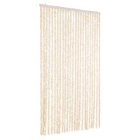 vidaXL Fliegenvorhang Beige und Wei&szlig; 100x230 cm Chenille