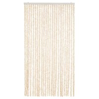 vidaXL Fliegenvorhang Beige und Wei&szlig; 100x230 cm Chenille