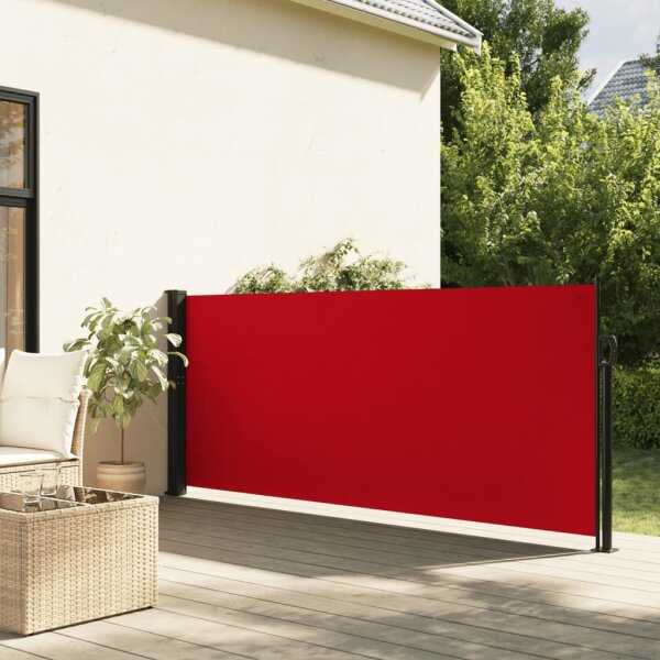 vidaXL Seitenmarkise Ausziehbar Rot 100x500 cm