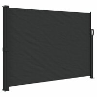 vidaXL Seitenmarkise Ausziehbar Schwarz 140x600 cm