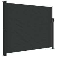 vidaXL Seitenmarkise Ausziehbar Schwarz 160x600 cm