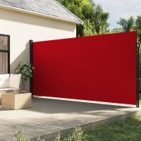 vidaXL Seitenmarkise Ausziehbar Rot 220x600 cm