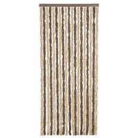 vidaXL Fliegenvorhang Dunkelbraun und Beige 56x185 cm Chenille