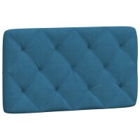 vidaXL Kopfteil-Kissen Blau 80 cm Samt