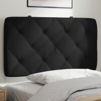 vidaXL Kopfteil-Kissen Schwarz 90 cm Samt