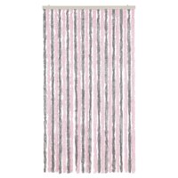 vidaXL Fliegenvorhang Silbergrau und Rosa 100x200 cm Chenille