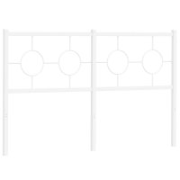vidaXL Kopfteil Metall Weiß 140 cm