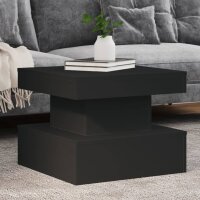 vidaXL Couchtisch mit LED-Leuchten Schwarz 50x50x40 cm