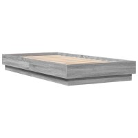 vidaXL Bettgestell Grau Sonoma 90x190 cm Holzwerkstoff