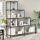 vidaXL Bücherregal 4 Etagen Grau Sonoma 139x33,5x149 cm Holzwerkstoff