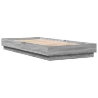 vidaXL Bettgestell Grau Sonoma 100x200 cm Holzwerkstoff