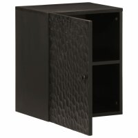 vidaXL Bad-Wandschrank Schwarz 38x33x48 cm Massivholz Mango