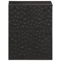 vidaXL Bad-Wandschrank Schwarz 38x33x48 cm Massivholz Mango