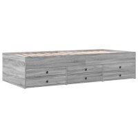 vidaXL Tagesbett mit Schubladen Grau Sonoma 90x190 cm Holzwerkstoff