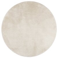 vidaXL Teppich OVIEDO Kurzflor Beige &Oslash; 120 cm