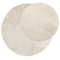 vidaXL Teppich OVIEDO Kurzflor Beige &Oslash; 120 cm