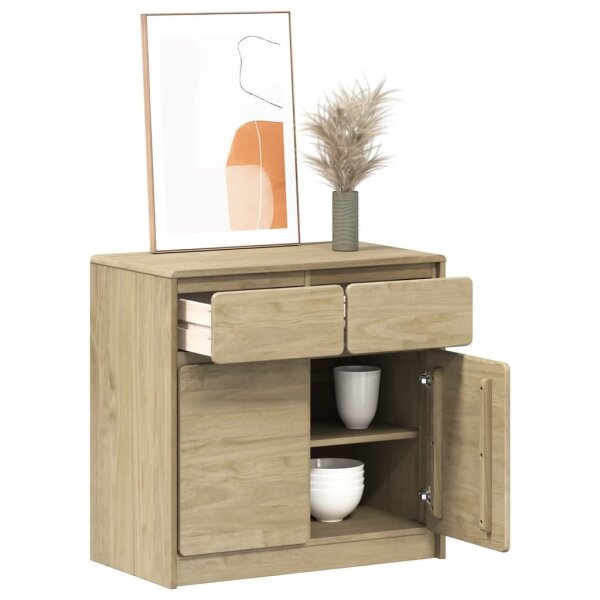 vidaXL Sideboard SAUDA Eiche-Optik 80x43x75,5 cm Kiefernholz