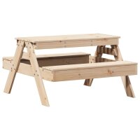 vidaXL Picknicktisch f&uuml;r Kinder 88x97x52 cm Massivholz Kiefer