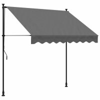 vidaXL Markise Einziehbar Anthrazit 200x150 cm Stoff und Stahl