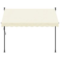 vidaXL Markise Einziehbar Creme 250x150 cm Stoff und Stahl