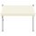 vidaXL Markise Einziehbar Creme 250x150 cm Stoff und Stahl