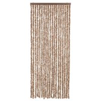 vidaXL Fliegenvorhang Beige und Dunkelbraun 56x185 cm Chenille