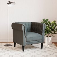 vidaXL Chesterfield-Sessel Dunkelgrau Stoff