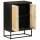 vidaXL Sideboard Schwarz 55x30x76 cm Massivholz Mango und Eisen