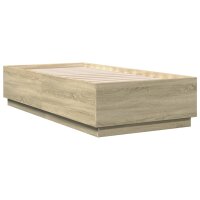 vidaXL Bettgestell Sonoma-Eiche 90x190 cm Holzwerkstoff