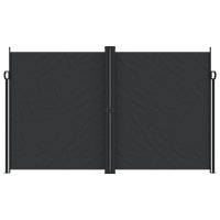 vidaXL Seitenmarkise Ausziehbar Schwarz 200x600 cm