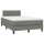 vidaXL Boxspringbett mit Matratze &amp; LED Dunkelgrau 120x190 cm Stoff