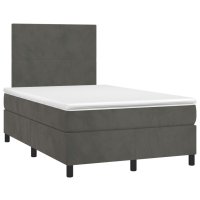 vidaXL Boxspringbett mit Matratze Dunkelgrün 120x190...