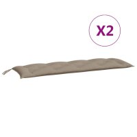 vidaXL Gartenbank-Auflagen 2 Stk. Taupe 150x50x7 cm Oxford-Gewebe