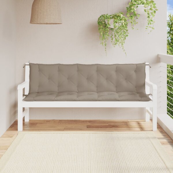 vidaXL Gartenbank-Auflagen 2 Stk. Taupe 180x50x7 cm Oxford-Gewebe