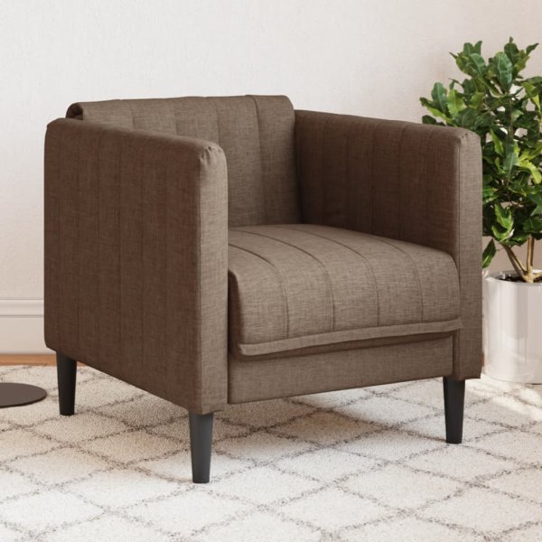 vidaXL Sessel Braun Stoff