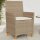 vidaXL Gartenst&uuml;hle mit Kissen 2 Stk. Beige Poly Rattan Massivholz