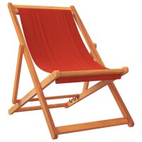 vidaXL Strandst&uuml;hle 2 Stk. Klappbar Rot Stoff