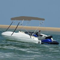 vidaXL 4-Bow Bimini-Top Grau 243x250x131 cm