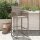 vidaXL Garten-Barhocker 2 Stk. Grau Poly Rattan