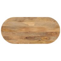 vidaXL Tischplatte 120x50x2,5 cm Oval Massivholz Mango